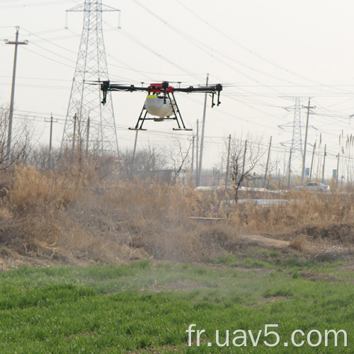 Drone en pulvérisation agricole de 20 litres pour fumigation des pesticides